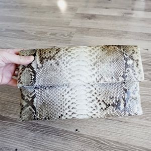 Snakeskin clutch